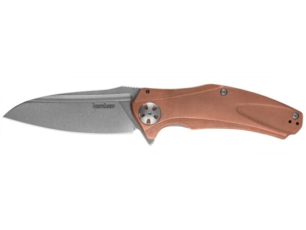 Kershaw Natrix XL Folding Knife 3.7″ Drop Point D2 Tool Steel Stonewashed Blade Copper Handle For Sale