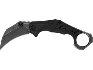 Kershaw Outlier Folding Knife 2.6″ Hawkbill 8Cr13MoV Stainless BlackWash Blade Glass Filled Nylon Handle Black For Sale