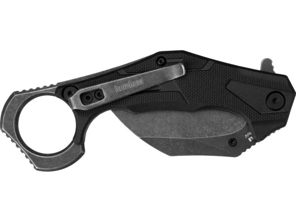 Kershaw Outlier Folding Knife 2.6″ Hawkbill 8Cr13MoV Stainless BlackWash Blade Glass Filled Nylon Handle Black For Sale