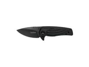 Kershaw Spoke Assisted Opening Folding Knife 2″ Drop Point 4Cr14 Steel Blade Steel Handle Black For Sale