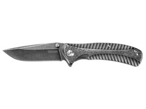 Kershaw Starter Assisted Opening Folding Knife 3.5″ Drop Point 4Cr14 Steel Blade Steel Handle BlackWash Finish For Sale