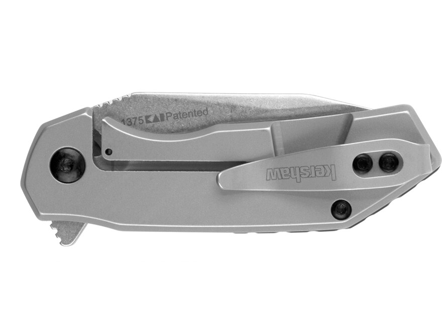 Kershaw Valve Folding Knife 2.25″ Drop Point 4Cr14MoV Stonewashed Blade Stainless Steel Handle Gray For Sale