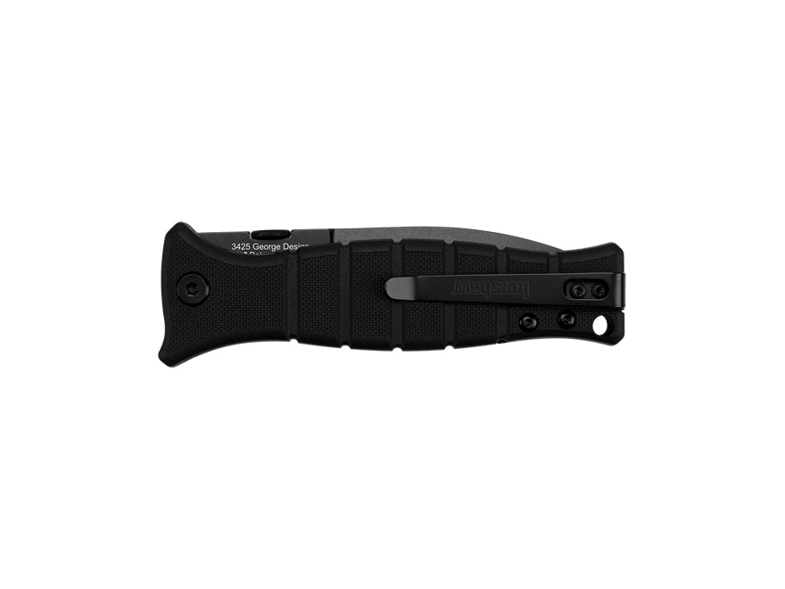 Kershaw XCOM Folding Knife 3.6″ Black Dagger 8Cr13MoV Stainless Steel Blade GRN Handle Black For Sale