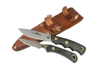 Knives of Alaska Alpha Wolf/Cub Bear Combo Fixed Blade Knife S30V/D2 Tool Steel Blades Suregrip Handle Black For Sale