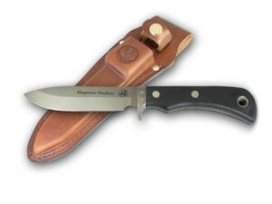 Knives of Alaska Magnum Alaskan Fixed Blade Knife 4.5″ Drop Point D2 Tool Steel Blade SureGrip Handle Black For Sale