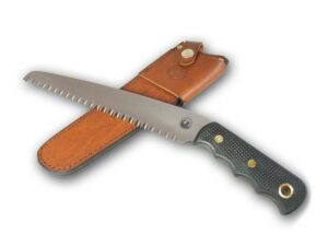 Knives of Alaska Wood Saw Fixed Blade Saw 8″ SK5 Steel Blade SureGrip Handle Black For Sale