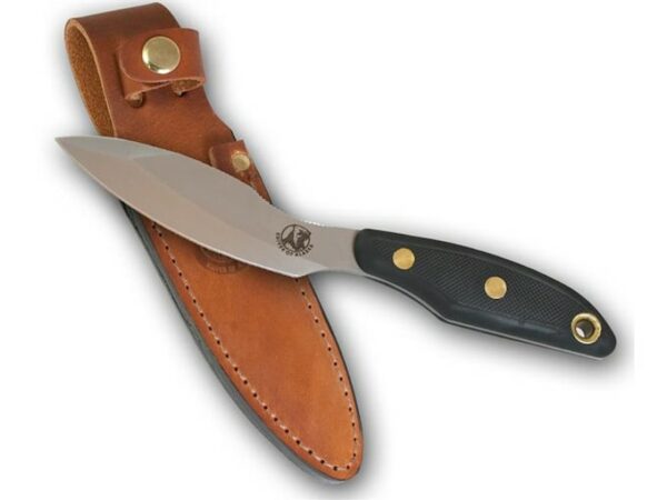 Knives of Alaska Yukon #1 Belt Knife Fixed Blade Hunting Knife 3.75″ Elliptical D2 Steel Blade Suregrip Handle Black For Sale