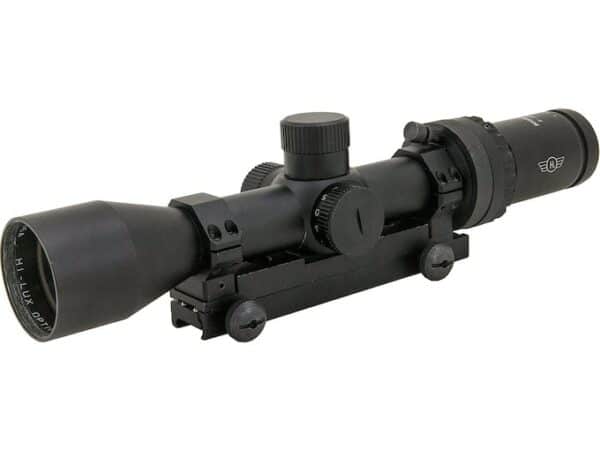 Leatherwood Hi-Lux ART M-1000-PRO Rifle Scope 30mm Tube 2-10x 42mm Side Focus Illumniated HR1 MOA Reticle with Weaver Style Base and Rings Matte For Sale