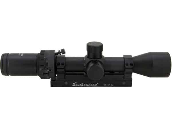 Leatherwood Hi-Lux ART M-1000-PRO Rifle Scope 30mm Tube 2-10x 42mm Side Focus Illumniated HR1 MOA Reticle with Weaver Style Base and Rings Matte For Sale