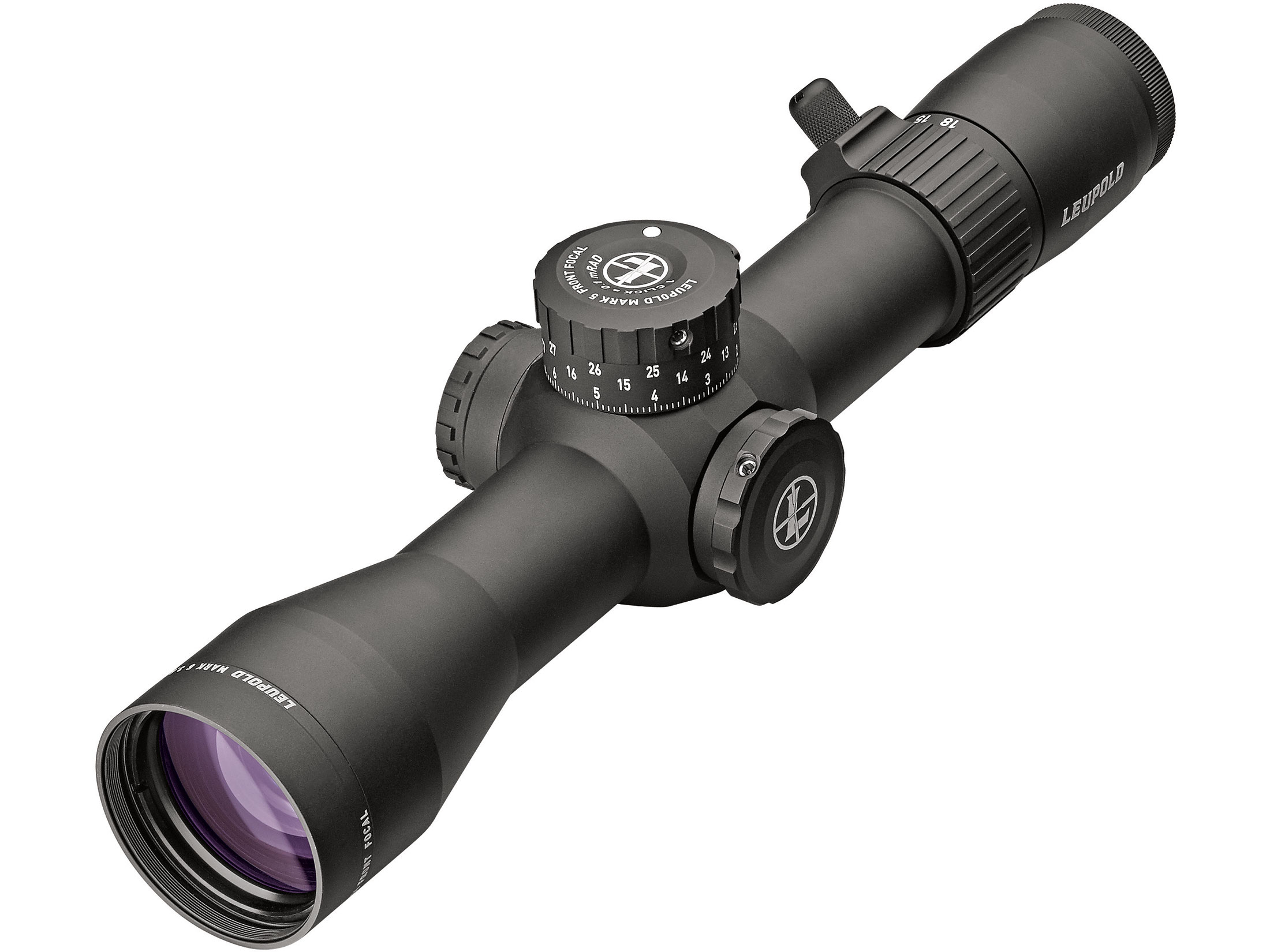Leupold Mark 5 M5C3 Rifle Scope 35mm Tube 3.6-18x 44mm Zero Stop 1/10 Mil Adjustments First Focal Matte For Sale