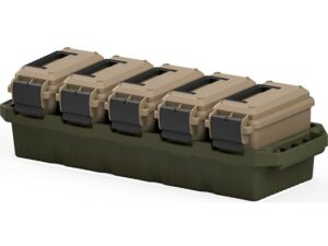 MTM 5-Can Ammo Crate Combo with Mini Cans Polymer Dark Earth For Sale
