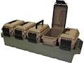 MTM 5-Can Ammo Crate Combo with Mini Cans Polymer Dark Earth For Sale