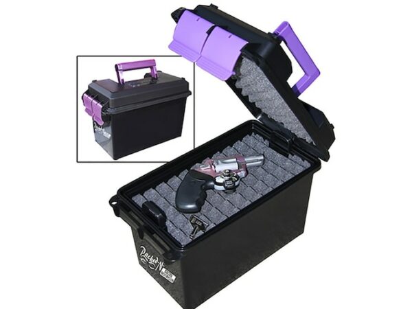 MTM Handgun Concealed-Carry Pistol Case 13.5″ Black/Purple For Sale