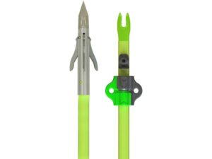 Muzzy Fiberglass Bowfishing Arrow with Iron 3-blade Point and Safety Slide Chartreuse For Sale