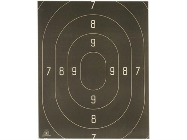 NRA Official Action Pistol Targets Repair Center B-18C 50 Yard Rapid Fire Paper Package of 100 For Sale