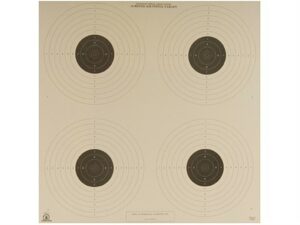 NRA Official Air Pistol Targets B-40/4 10 Meter Paper Pack of 100 For Sale