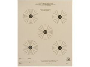 NRA Official Air Rifle Targets A-44/5 15′ Air Rifle Paper Package of 100 For Sale