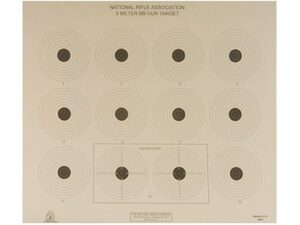 NRA Official Air Rifle Targets AR-4/10 5 Meter BB Gun Paper Pack of 100 For Sale