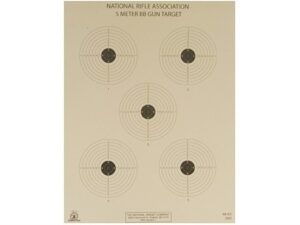 NRA Official Air Rifle Targets AR-4/5 5 Meter BB Gun Paper Pack of 100 For Sale
