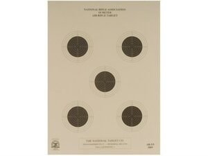 NRA Official Air Rifle Targets AR-5/5 10 Meter Air Rifle Paper Package of 100 For Sale