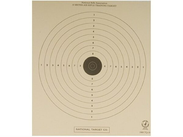 NRA Official Air Rifle Training Targets TQ-18 10 Meter Training Paper Package of 100 For Sale