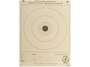 NRA Official Air Rifle Training Targets TQ-5/1 25′ Paper Package of 100 For Sale