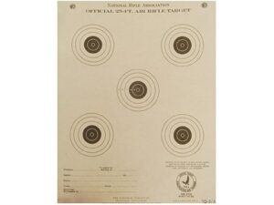 NRA Official Air Rifle Training Targets TQ-5/5 25′ Paper Pack of 100 For Sale