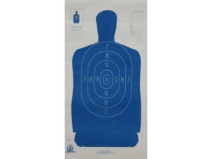 NRA Official Blue Silhouette Targets B-29 50-Foot Paper Package of 100 For Sale