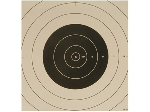 NRA Official High Power Rifle Targets Repair Center SR-21C 100 Yard Rapid Fire Paper Pack of 100 For Sale