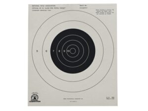 NRA Official Pistol Targets B-16 25 Yard Slow Fire Paper Package of 100 For Sale