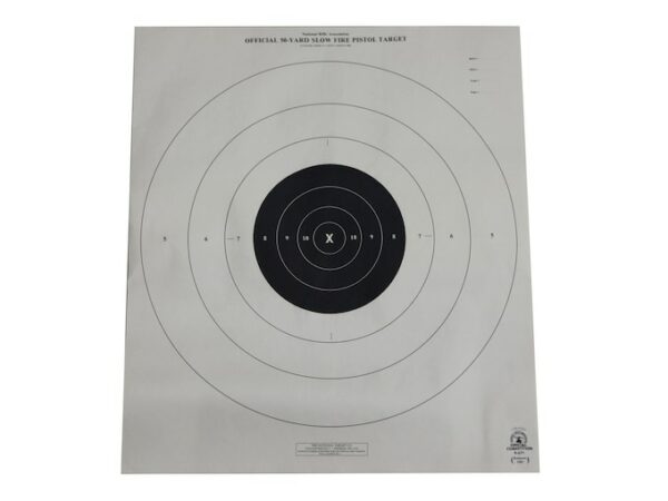 NRA Official Pistol Targets B-6 50 Yard Slow Fire Paper Pack of 100 For Sale