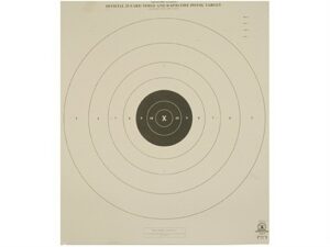 NRA Official Pistol Targets B-8(T) 25 Yard Timed and Rapid Fire Tagboard Pack of 100 For Sale