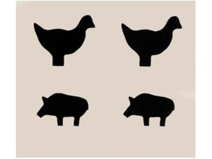 NRA Official Pistol Targets TQ-12 50′ Chicken and Pig Silhouette Paper Package of 100 For Sale