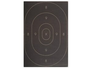 NRA Official Silhouette Targets Repair Center B-27C 50-Yard Paper Black Pack of 100 For Sale