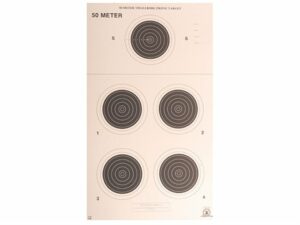NRA Official Smallbore Rifle Targets A-26 50-Meter Prone Paper Pack of 100 For Sale