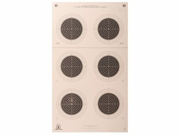NRA Official Smallbore Rifle Targets A-51 50-Yard UIT Paper Pack of 100 For Sale