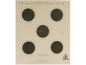 NRA Official Smallbore Rifle Targets A-7/5 75′ 4 Postion Paper Package of 100 For Sale