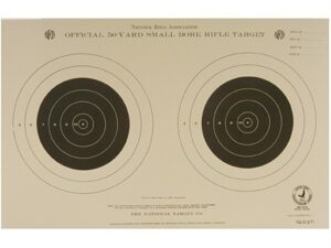 NRA Official Smallbore Rifle Training Targets TQ-3/2 50 Yard Tagboard Pack of 100 For Sale