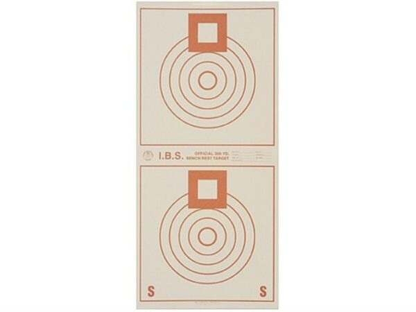 National Target International Bench Rest Shooters Target IBS 300 YD Bench Rest Paper Package of 100 For Sale