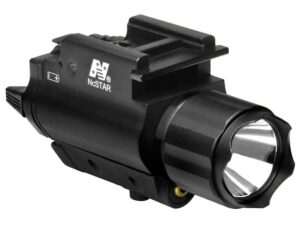 NcStar Weapon Light White LED with Red Laser Sight Quick-Release Weaver/Picatinny-Style Mount Black For Sale