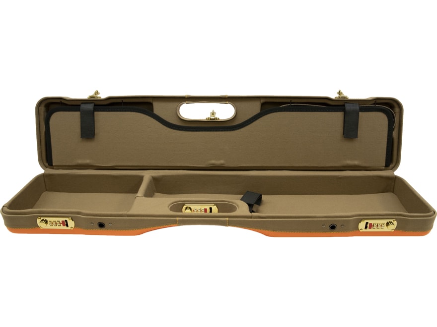 Negrini Compact Upland Hunting Shotgun Case Blaze Orange/Khaki For Sale