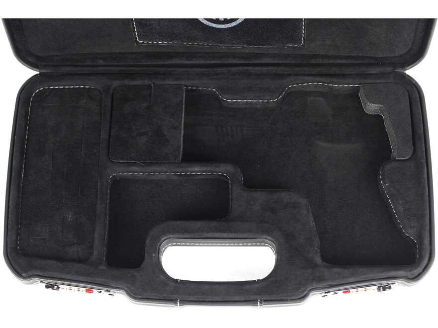 Negrini Sig Sauer Single Pistol Case for All Sig Sauer Full Sized Pistols All Leather Black For Sale