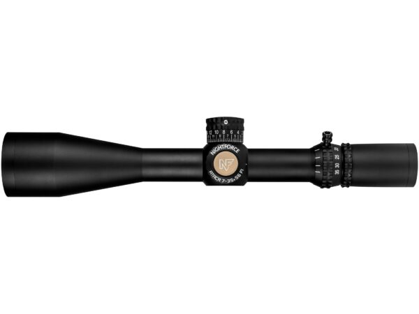 Nightforce ATACR F1 Rifle Scope 34mm Tube 7-35x 56mm ZeroStop Side Focus First Focal DigIllum Digital Illumination Integrated Power Throw Lever MOAR Reticle Matte For Sale