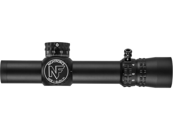 Nightforce NX8 F1 Rifle Scope 30mm Tube 1-8x 24mm ZeroStop Daylight Illumination Integrated Power Throw Lever Matte For Sale