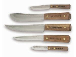 Old Hickory 5 Piece Cutlery Set High Carbon Steel Blades Hardwood Handles For Sale