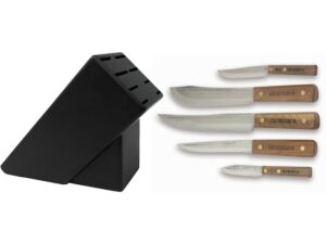 Old Hickory Kitchen Knife Block Set Hardwood Handles For Sale