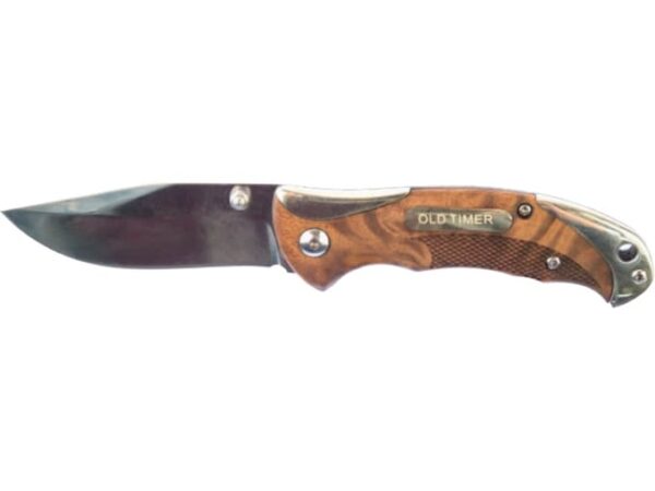 Old Timer 900OT Assisted Opening Folding Knife 3″ Drop Point 7Cr17MoV Stainless Steel Blade Ironwood Handle For Sale