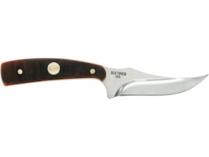 Old Timer Generational USA Sharpfinger Fixed Blade Knife 3.5″ Drop Point 1095 Carbon Polished Blade Bone Handle Brown For Sale
