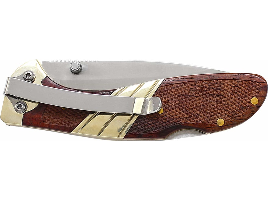 Old Timer Medium Folding Pocket Knife 2.89″ Drop Point 7Cr17MoV High Carbon Stainless Steel Blade Wood Handle For Sale