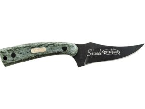 Old Timer Sharpfinger Fixed Blade Hunting Knife 3.3″ Black Clip Point 7Cr17 High Carbon Stainless Steel Blade Pro Hunter Sawcut Slab Handle For Sale